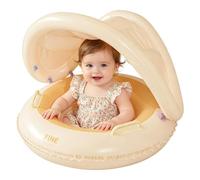 Flotteur de natation pour - Radeau gonflable avec protection solaire avec auvent | Anneau d'eau pour | Bateau ombragé aux UV pour bain, plage, , douche, jeu d'été en plein air