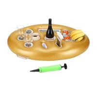Flotteurs de Boissons pour Piscine - Plateau Porte-Gobelet Flottant à 9 Trous | Fête Gonflable Portable Boissons, Piscine, SPA, Bain Remous, Plage et Loisirs Aquatiques