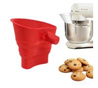 Flour Funnel-Flour Funnel for Stand Mixer Large Capacity Collapsible & Dishwasher Safe Attachment for Stand Mixers Spill-Resistant Design Easy to Operate (Red)