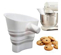 Flour Funnel-Flour Funnel for Stand Mixer Large Capacity Collapsible & Dishwasher Safe Attachment for Stand Mixers Spill-Resistant Design Easy to Operate (White)