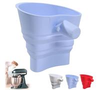 Flour Funnel for Kitchen Stand Mixer, Fits 5 Qt Kitchen Mixer Flour Funnel Attachment, Tilt-Head Silicone Mixers Funnels Attachments for Adding Flours & Liquid (Blue,L)