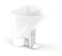 Flour Funnel For Stand Mixer - PP 13.5cm, Wide-mouth Spout Flour Bowl, White Finish | Anti-spill, Stand Mixer Pour Chute, Mixing Bowl Attachment For Kitchen, Cookie, Food, Bread, Grain, Powder