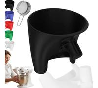Flour Funnel for Stand Mixer, Stand Mixers for Baking, Easy-Pour 5-Quart Tilt-Head Stands Mixers Funnel with Mess-Free Pouring Chute for Flour Sugar Egg Liquid (Black)