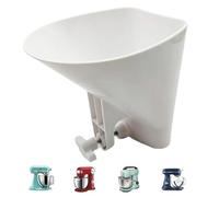 Flour Funnel - Portable Stand Mixer Baking Sifter, Clip- On Wide Mouth Anti Spill Funnel for Dry and Wet Ingredients, Easy Pour Baking Tool for Flour, Batter, Powder, Egg Mix and Cooking