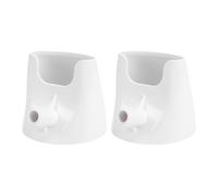 Flour Funnel Stand Mixer Attachment Secure Plastic Easy Pouring Anti Clogging for Artisan KSM150 Tilt Head Stand Mixer 2PCS (White)