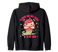 FLOUR ON MY FACE SASS IN MY SOUL Sudadera con Capucha