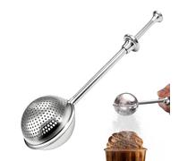 Flour Shaker | Spring-Operated Handle Stainless Steel Strainer | Flour Powdered Sugar Dispenser Shaker | For Cinnamon Salt Starch Spices Tea Cocoa Kitchen Accessory
