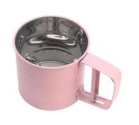 Flour Sifter - Reusable Mesh Strainer | 15.5x9.5cm Stainless Steel Powder Sifter | Semi Automatic Handheld Round Sugar Sieve | Portable Baking Supplies For Home Restaurants Cafe | Ergonomic Design Eas