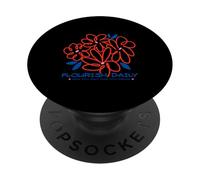 Flourish Daily Grow with Grace Shine Purpose Vibrant Floral PopSockets PopGrip Adhesivo
