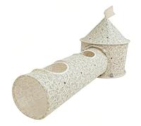 Floving Juguete Túnel para Gatos, Juego de Túnel para Gatos, Túnel Largo Plegable para Gatitos, Juguetes para Gatitos para Interior, también Apto para Cachorros, Conejos, Chinchillas (Blanco)