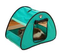Floving Tienda Plegable para Mascotas Sala de Parto para Gatos Casa portátil para-Perros Tela Oxford Universal para-Todas Las Estaciones (Verde)