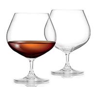 FLOW Barware Juego de 2 copas de brandy de cristal, artesanales, 700 ml, sin plomo, para brandy, coñac, licor o licores