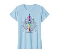 Flow Mercantile Zen Yoga Meditación Siete Chakras Salud Camiseta Unisex Adulto Encaje Decorada Manga Corta Blanco Pequeño