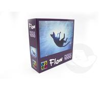 Flow - Rompecabezas de 1000 piezas: gato negro, rompecabezas para adultos y niños, película animada galardonada, rompecabezas coloridos para decoración del hogar (27 x 20 pulgadas)