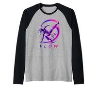 Flow State Camiseta Divertida Capoeira Roda Fighter Camiseta Manga Raglan
