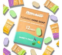Flowcheer Tabletas de recambio de jabón de manos espumoso, paquete de 12 (hace 12 x 9.5 onzas), fragancia variada, lavado de manos fresco y limpio, sin botella de plástico