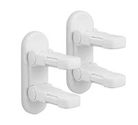Flowden Cerradura de palanca de puerta mejorada a prueba de niños (paquete de 2) que evita que los niños abran las puertas. ABS duradero con respaldo adhesivo. Instalación sencilla, no necesita