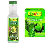 Flower 15505 15505-Ferrotrene Líquido, 250 Ml, 5.3X5.3X18.3 Cm + 15502 15502-Reverdeciente, 250 g, 10.3x3.7x14.5 cm