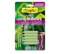 Flower - Abono Clavos Orquídeas Crecimiento 5u | Abono CE NPK 6-2-2 | Micronutrientes para Periodo de Crecimiento | Estimula Brotes y Hojas | Liberación Gradual