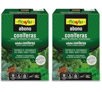 Flower - Abono Coníferas y Arbustos 800g | Abono CE NPK 8-5-15 | Con Magnesio y Azufre | Anti-amarronamiento | Aporte de Nutrientes | Recupera Color y Densidad (Paquete de 2)