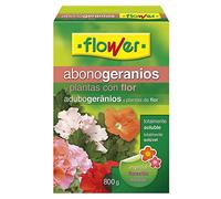 Flower - Abono Soluble Concentrado para Geranios y Plantas con Flor | Especial Floración | Fácil de Usar | 800 gr, 16x5.5x23.5 cm, Abono sólido