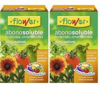 Flower - Abono Soluble para Plantas de Jardín y Huerta | 100% Soluble | Promueve Crecimiento Vigoroso, No aplica, 16x5.5x23.5 cm, Abono Sólido (Paquete de 2)