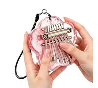 Flower Acrylic Instrument - Portable Musical Learning Tool, 8 Key Style with Lanyard Carry Feature, Thumb Piano, Sound Board Design, Compact Music Device for Developing Rhythm Skills Easily