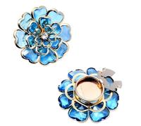 Flower Alloy Crystal Cufflinks Buttons Clips Buckle Wedding Banquet Sewing Clothing Accessories para manualidades, bodas(Color 4)