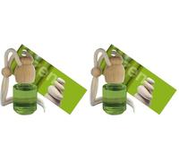 Flower - Ambientador Coche Aroma Zen | Fragancia Natural Relajante | Difusión Efectiva con Tapón de Madera | Decorativo y Multicolor, Multicolor, 8 ml (Paquete de 2)