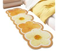 Flower Bathroom Rug - 120 x 50 cm antideslizante alfombra - Washable Absorbent Bath Mats for Bathroom - for Home Indoor Bedroom Living Room Floor Decor