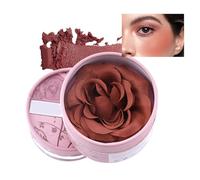 Flower Beauty Rubor - Maquillaje en Polvo 3D con Pétalos de Rosa,Crema Contorneadora e Iluminadora de 3.5g con Natural, Pigmentación y Tonos Nudes para Viajes, Bodas y Eventos Invernales