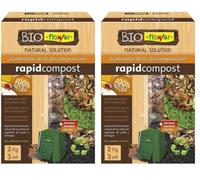Flower - Bioflower Rapid Compost | Acelerador de Descomposición Natural | Fórmula con Enzimas | 2 kg : 3 m³, 20.4x7.5x31 cm, Sustrato (Paquete de 2)