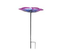 Flower Bird Bath - Metal Bee Station Durable Build, Outdoor Water Feeder Design, Garden Bird Bath Stability, Butterfly Feeding Stand Function, Hummingbird Garden Decor Use Yard Patio Farm Wildlife