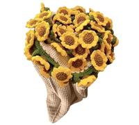 Flower Bouquet Blanket, Sunflower DIY Crochet Blanket Kit Romantic Hand-Knitting Experience for Mother's Day Birthday Wedding Valentine's DayFlower Bouquet