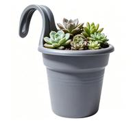 Flower Boxes For Railings | Semicircle Strawberry Holder Pots | with Drain Knob Railing Flower Boxes Outdoor | For Plants and Ideal F́or Garden House Sidewalk and Indoor Outdoor Decoration