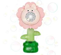 Flower Bubble Blower - 2025 Swing Flower Bubble Machine | Rechargeable Bobble Machine Toy | Summer Outdoor Garden Bubble Maker With Lights For Toddler Boys Girls Children