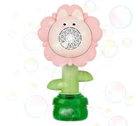 Flower Bubble Blower Toy, Electric Bubble Maker with Lights, 11.02x6.1 Inches, Rechargeable ABS Blowing Machine, for Kids Birthday, Shower, Bridal, Easter, Outdoor, Indoor, Party Entertainment