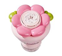 Flower Bubble Machine - Automatic Blower 11,5 x 11,5 cm, Portable Bubble Maker, LED Lights | Outdoor Fun Toy for Backyard Beach Camping Park Party Pool Travel Vacation Wedding Celebration Kids Adults