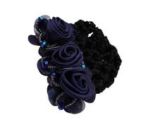 Flower Bun Holder Covers, Stylish Barrette Hair Clip, Secure Hair Accessories, Elegant Bun Holders Floral for Women, Bank Clerks, Waiters, Daily Wear 8x8x5cm