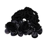 Flower Bun Holder Covers, Stylish Barrette Hair Clip, Secure Hair Accessories, Elegant Bun Holders Floral for Women, Bank Clerks, Waiters, Daily Wear 8x8x5cm
