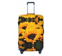 Flower Bush - Fundas de equipaje de viaje de girasol, fundas elásticas para maletas de 18 a 32 pulgadas, Negro -, G