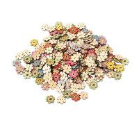 Flower Buttons Retro Styles Durable Wood DIY Craft Clothing Bag (Estilo aleatorio)
