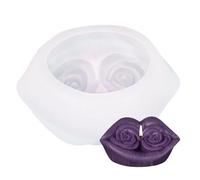 Flower Candle Silicone Mold, Scented Candle Making Moulds, Easy Demolding Handcraft Tool, 3,9 x 2,83 x 2,05 pulgadas, ideal para cera aromática, Cement, Clay, Gypsum, Epoxy Resin Crafts