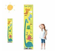 Flower Canvas Height Chart Ruler,Wall Ruler Measurement Chart Removable Hanging, Height Chart For Kids,Waterproof Measuring Board,Waterproof Measuring Board,Foldable (Dinosaur)