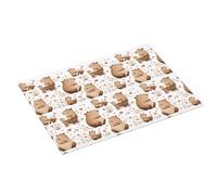 Flower Capybara - Alfombrilla de secado para encimera de cocina, 45,7 x 60,9 cm, absorbente, de microfibra, antideslizante, con trabilla para colgar