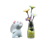 Flower Car Accessories - Daisy Flower Car Accessories | Small Bunny Dashboard Decorations | Portable Automobile Ornaments, Auto Interior Áccessories for Travel, Daily Life