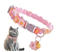 Flower Cat Collar - Collar colorido ajustable, lindo disfraz | Decoración del cuello de mascota, accesorio de seguridad suave con un diseño liviano y cómodo para gatos interiores perros pequeños cacho