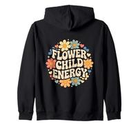 Flower Child Energy Daisy Floral Retro Hippie Groovy Sudadera con Capucha