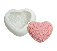 Flower Chocolate Molds Silicone - Heart Flower Shape, Reusable Flexible Silicone Casting Mold, Easy Release Thick Material | Multipurpose Craft and Dessert Tool, Durable Design, Plaster Resin