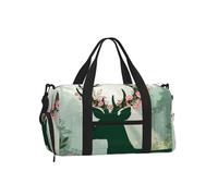 Flower Crown - Bolsa deportiva de lona con compartimento para zapatos, ligera, para gimnasio, fin de semana, para hombres y mujeres, bolsa de viaje impermeable con bolsillo húmedo